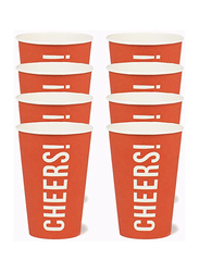 Talking Tables 455ml 8-Piece Party Paper Cup Set, Red