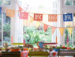 Talking Tables Boho Paper Rectangle Double Pack Bunting, 4 Meters, Multicolour