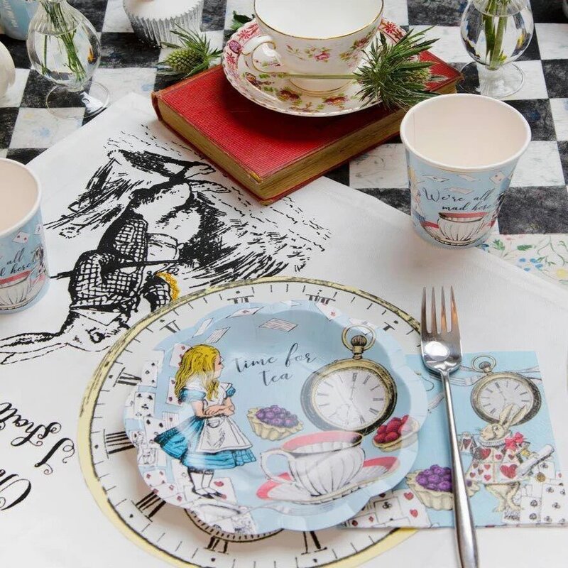 Talking Tables Truly Alice Cocktail Napkin, 20 x 25cm, 20 Pieces, Multicolour