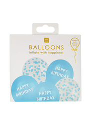 Talking Tables Latex Printed Happy Birthday Balloons with Ribbon, 5 Pieces, Ages 3+