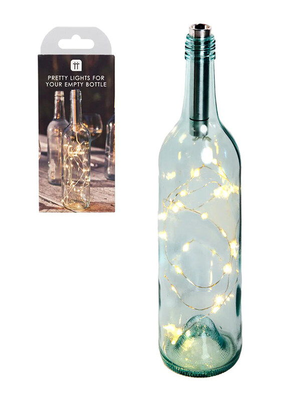 Talking Tables 1-Meter Gold Indoor/Outdoor Celebration Bottle 20-LED Lights, Warm White