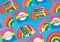 Talking Tables Rainbow Shaped Napkin with Foil, 16 x 29cm, 16 Pieces, Multicolour