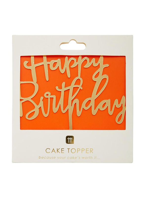 Talking Tables Luxe Acrylic Happy Birthday Cake Topper, All Ages
