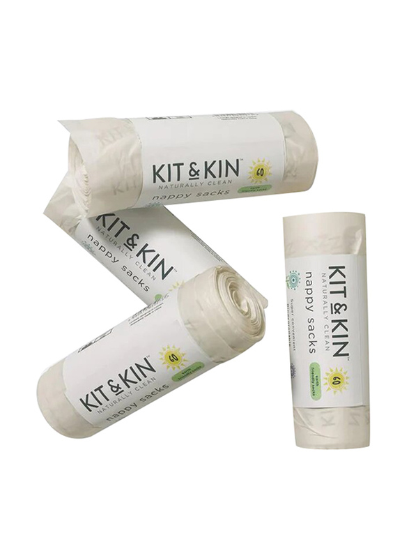 Kit & Kin 60-Piece Baby Diaper Sacks