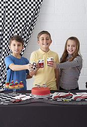 Talking Tables 250ml 8-Piece Party Racer Paper Cup Set With Car Wrap, Red