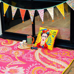 Talking Tables Boho Frida Kahlo Cushion, 45 x 45cm, Multicolour