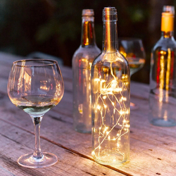 Talking Tables 1-Meter Gold Indoor/Outdoor Celebration Bottle 20-LED Lights, Warm White
