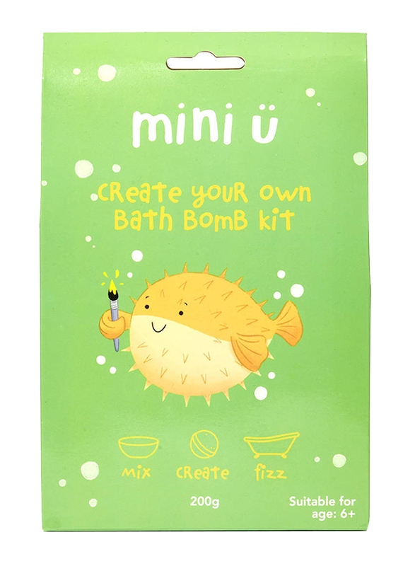 Mini U 200gm Create Your Own Bath Bomb Kit for Kids, Ages 6+, Green