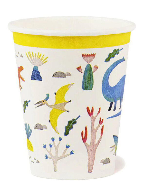 

Talking Tables 250ml 8-Piece Party Dinosaur Paper Cup Set, Multicolour