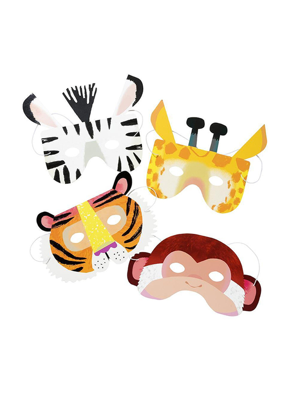 Talking Tables Party Animal Paper Masks with Elastic, 8 Pieces