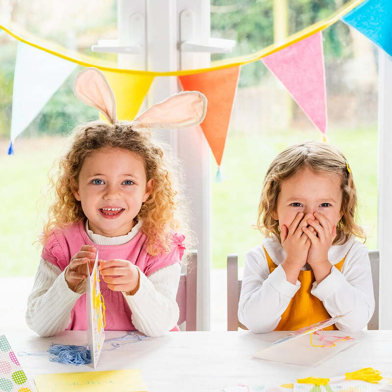 Talking Tables We Heart Birthdays Rainbow Fabric Bunting with 12 Pennants, 3 Meters, Multicolour