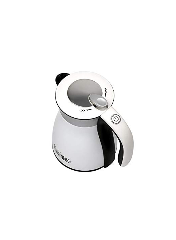 Hubimex 1.2L Stainless Steel Thermos Electric Kettle, White