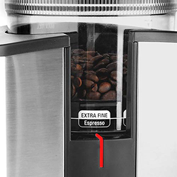 Gastroback Design Advanced Stainless Steel Coffee Grinder, 130W, 42602, Black/Silver