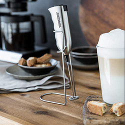 Gastroback Hand Milk Frother With Stand Latte Max, 42219, Silver