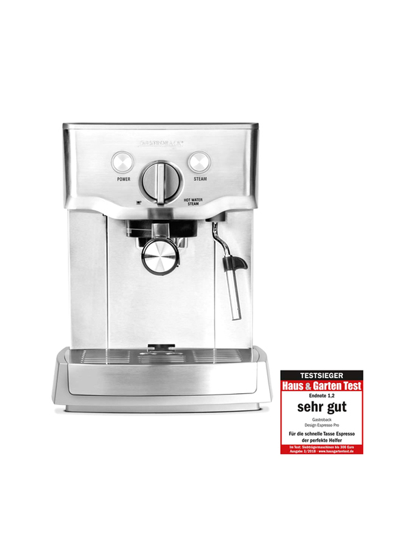Gastroback Design Stainless Steel Espresso Coffee Machine, 1000W, 42709, Silver