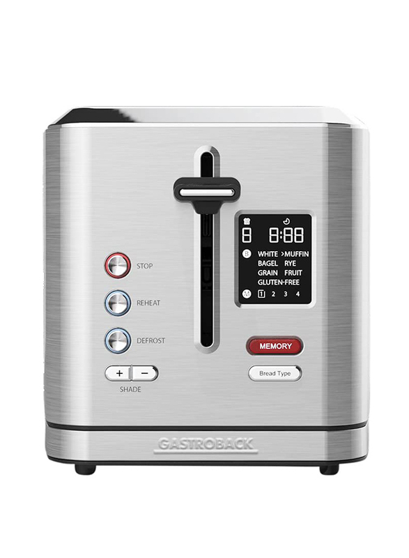 Gastroback Design Digital 2s Toaster, 800W, Silver