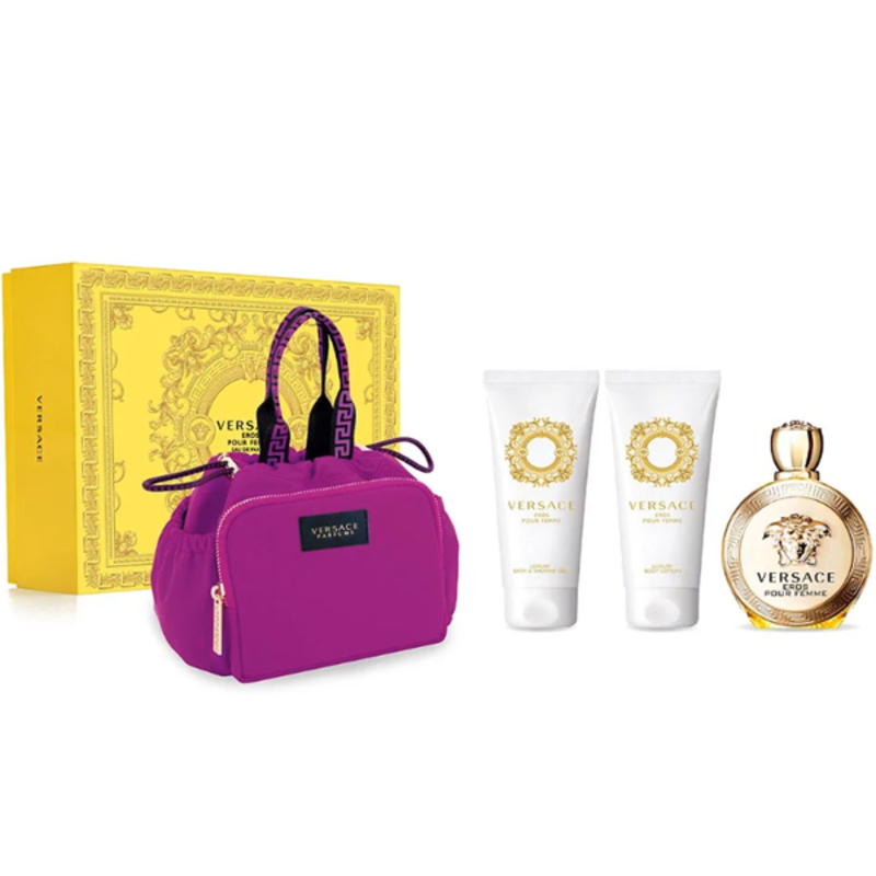 VERSACE EROS FEMME EDP NAT.SPRAY 100ML + 1 TUBE LUXURY BATH & SHOWER GEL 100 ML + 1 TUBE LUXURY BODY LOTION 100 ML + VERSACE GWP BAG