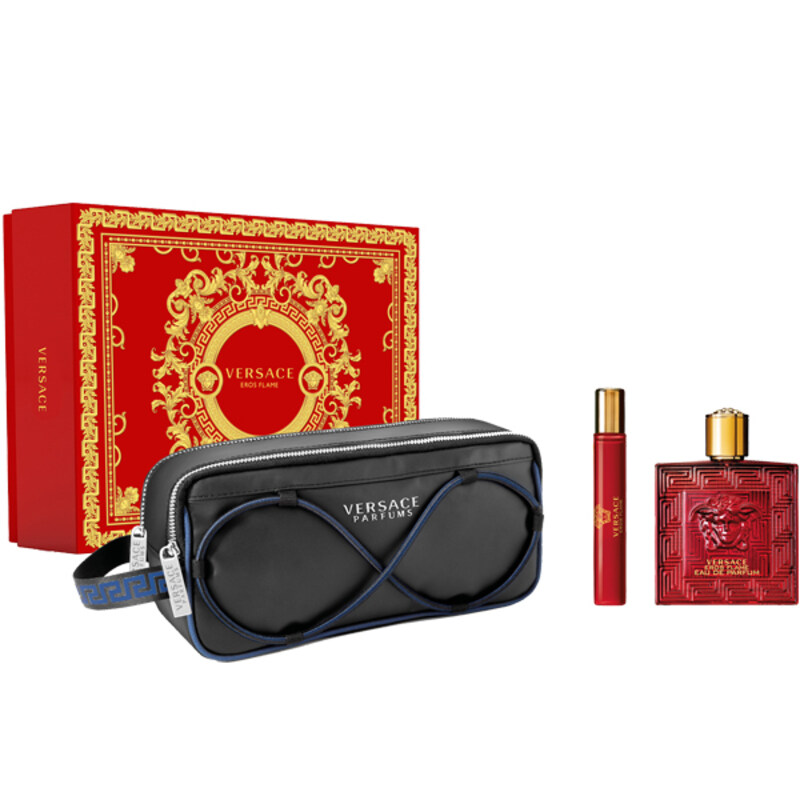

VERSACE EROS FLAME EDP Perfume NAT.SPRAY 100 ML + 1 TRAVEL SPRAY EAU DE PARFUM NAT.SPRAY 10 ML + VERSACE GWP BAG