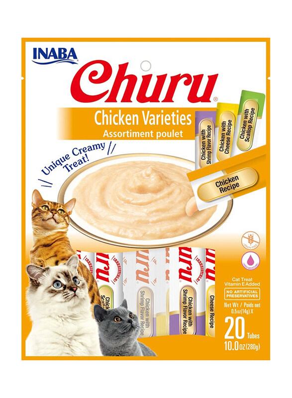 

Inaba Churu Chicken Varieties Treat Cat Wet Food, 20 x 14g