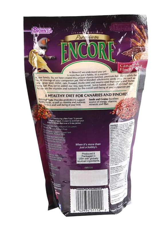Browns Premium Encore Canary & Finch Bird Dry Food, 454g