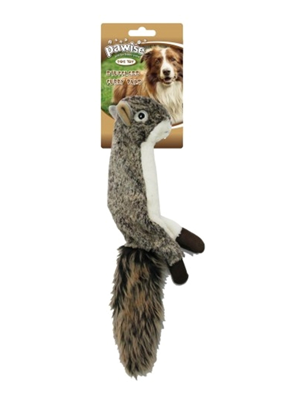 Pawise Stuffless Squirrel, Large, Grey/White