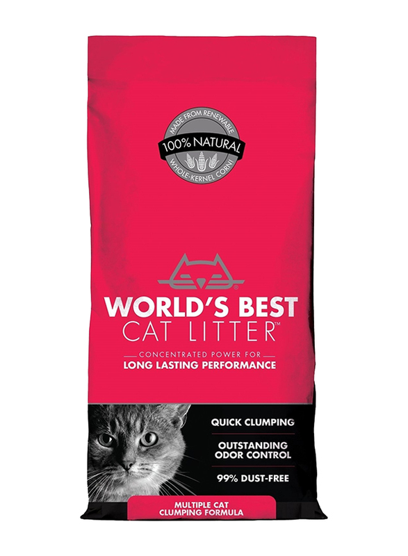 World's Best Cat Litter Multiple Cat Clumping Formula, 8 Lbs, Red