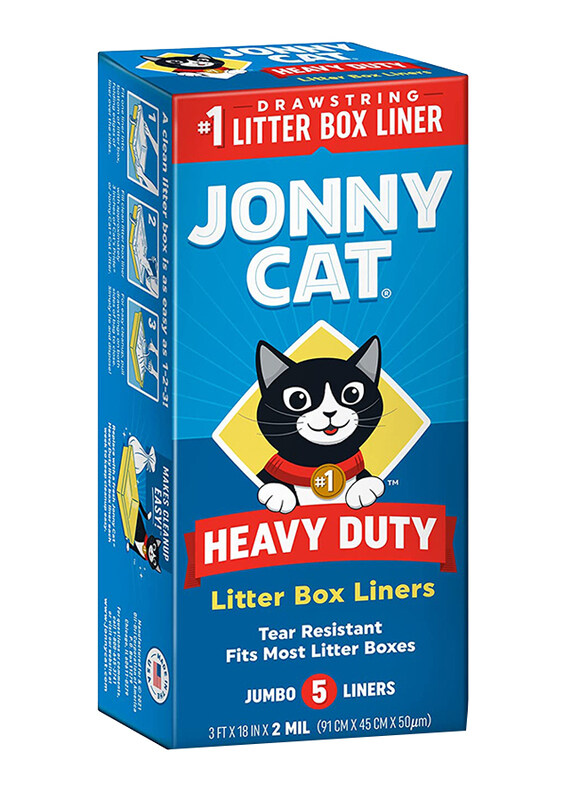 

Jonny Cat Heavy Duty Litter Box Liners for Cats, Jumbo 5-Pieces