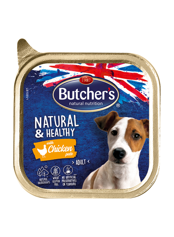Butcher's Natural & Healthy with Chicken Pate Adult Dog Wet Food, 150g