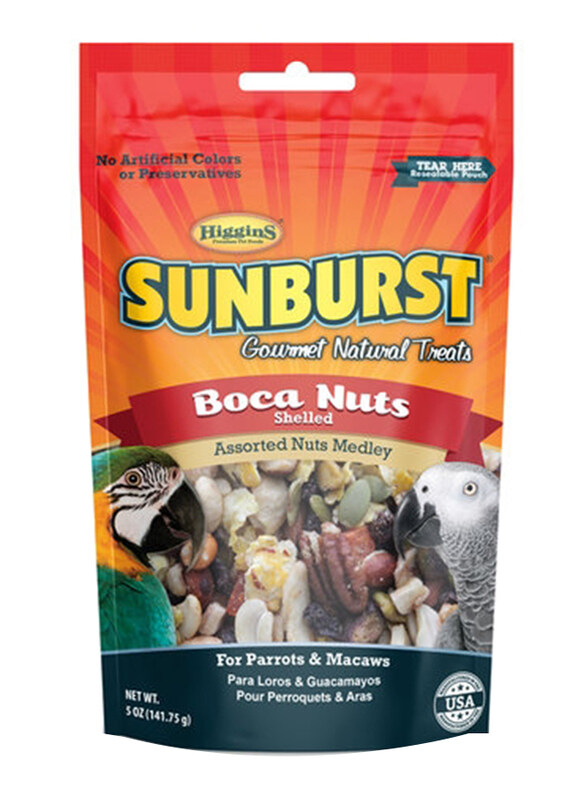 

Higgins Sunburst Treats Boca Nuts Fruits Birds Dry Food, 5oz