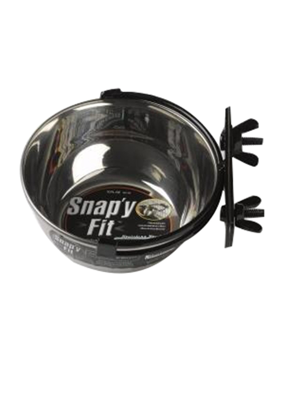 

Midwest Stainless Steel Snappy Fit Food & Water Bowl Cup for Dogs, 1-Quart, Silver