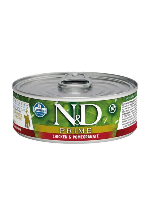 

Farmina N&D Prime Chicken and Pomegranate Flavour Wet Kitten Cat Food, 80g