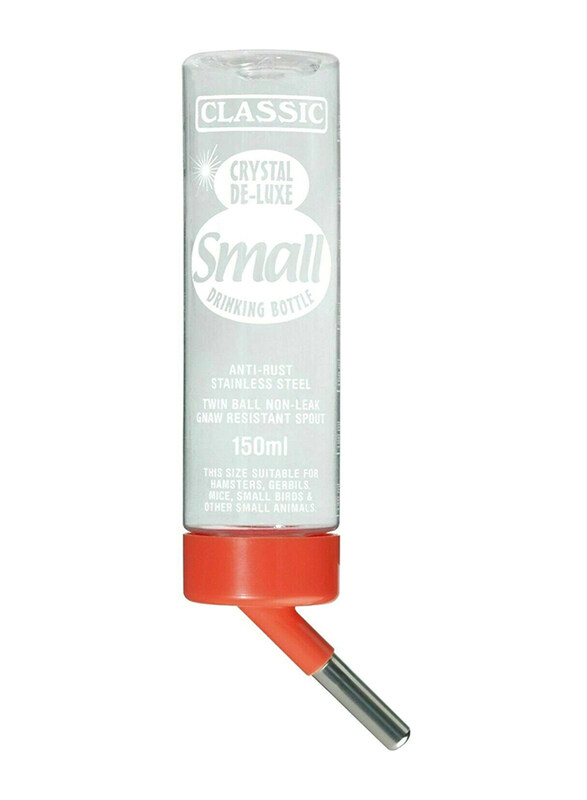 

Classic Crystal Deluxe Feeding Bottle for Small Animals, 150ml, Small, Red