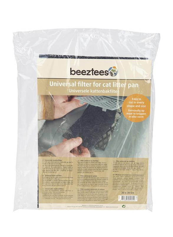 Beeztees Universal Filter Cat Litter Pan, 20 x 30cm, Black