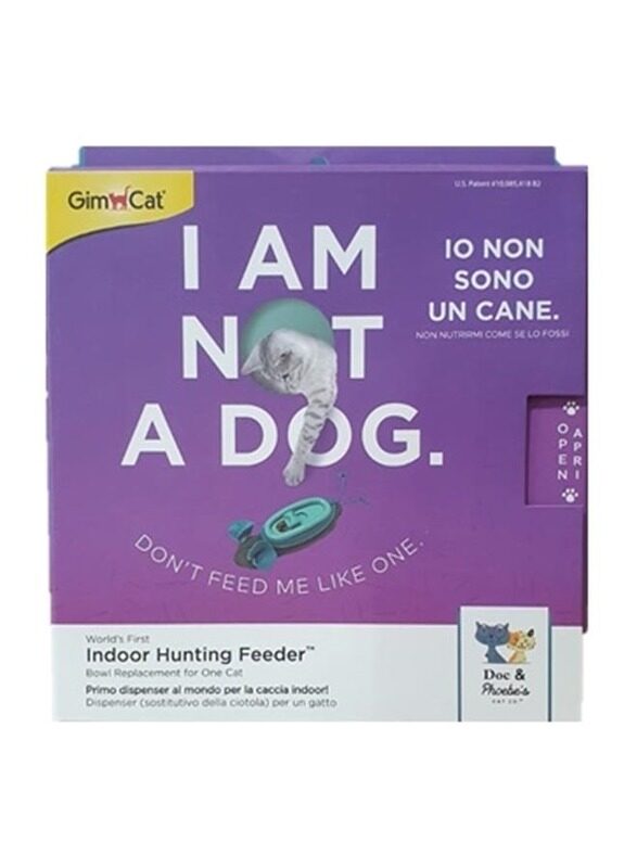 

Gimborn Gimcat I Am Not a Dog Indoor Hunting Cat Feeder, Green