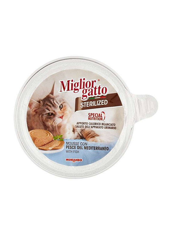 Miglior Sterilized Mousse with Fish Cat Wet Food, 85g