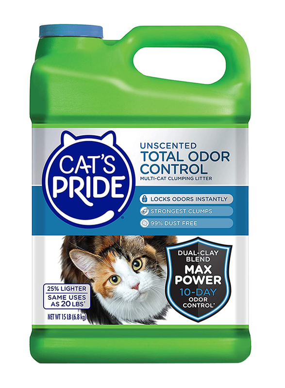 Cat's Pride Unscented Total Odor Control Clumping Cat Litter, 6.8 Kg