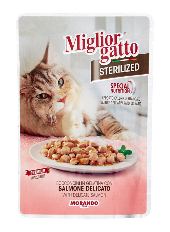 

Miglior Gatto Sterilized Chunks in Jelly with Tender Salmon Cat Food, 85g