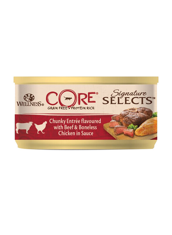 

Wellness Core Signature Selects Chunky Beef & Boneless Chicken Adult Wet Cat Food, 79g