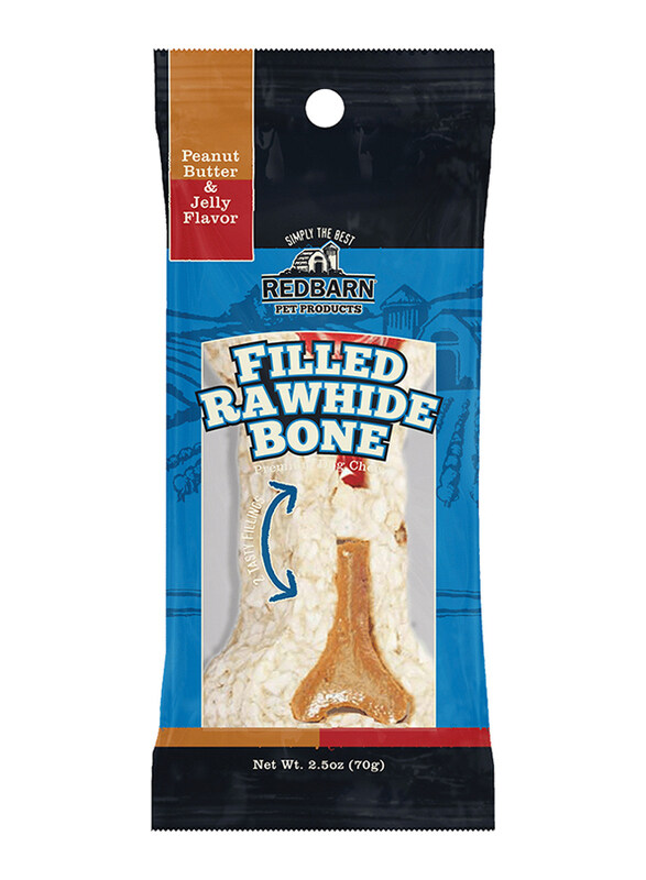 

Redbarn Filled Rawhide Bone Peanut Butter & Jelly Dog Dry Food, 70g