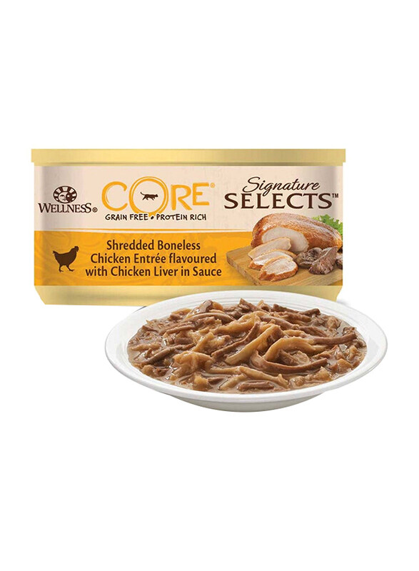 

Wellness Core Signature Selects Shredded Chicken with Liver Adult Wet Cat Food, 79g