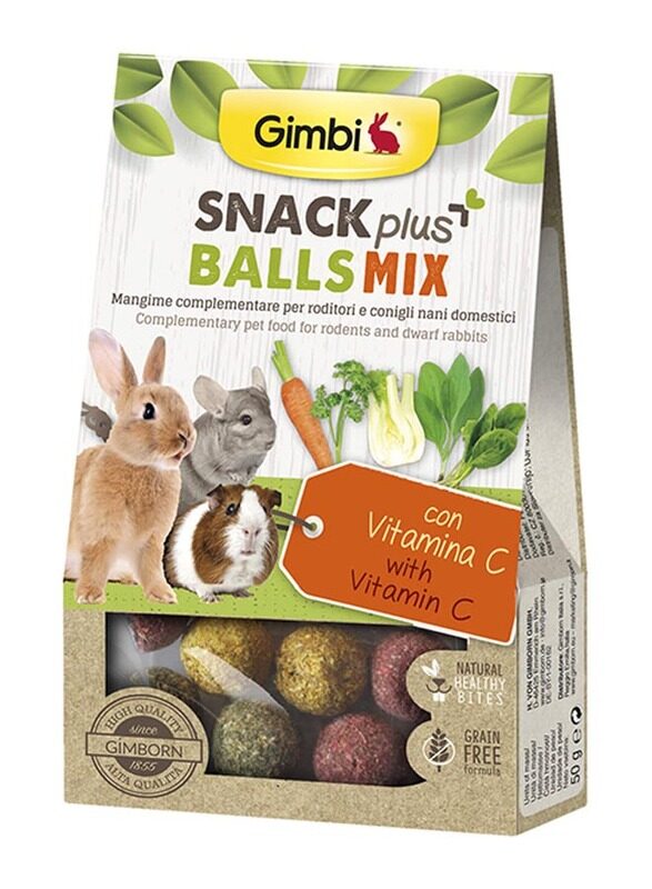 

Gimbi Snack Plus Balls Mix Small Animal Dry Food, 50g
