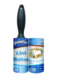 Pawise Lint Roller 48 Sheets with Replacement, Black