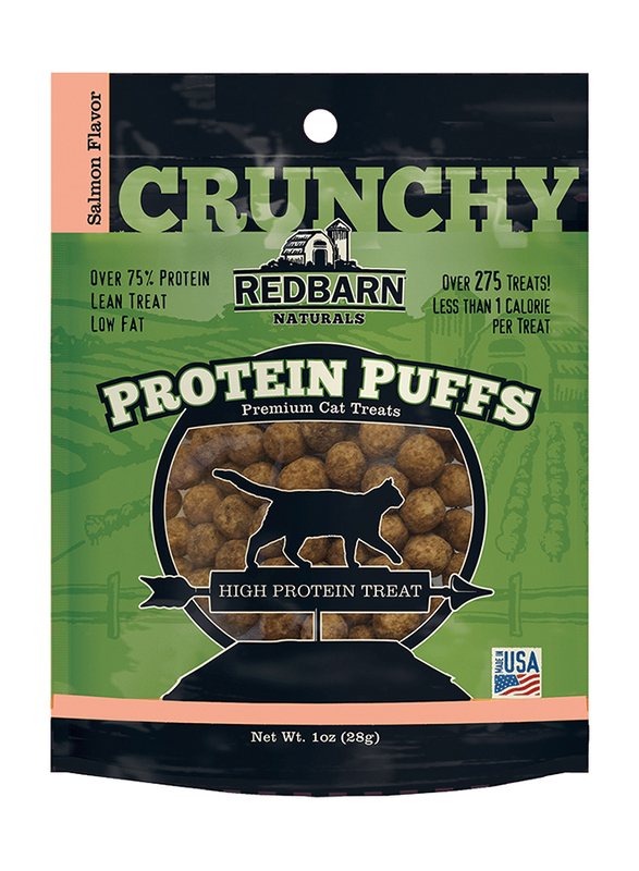 Redbarn Naturals Salmon Crunchy Protein Puffs Dry Cat Food, 28g