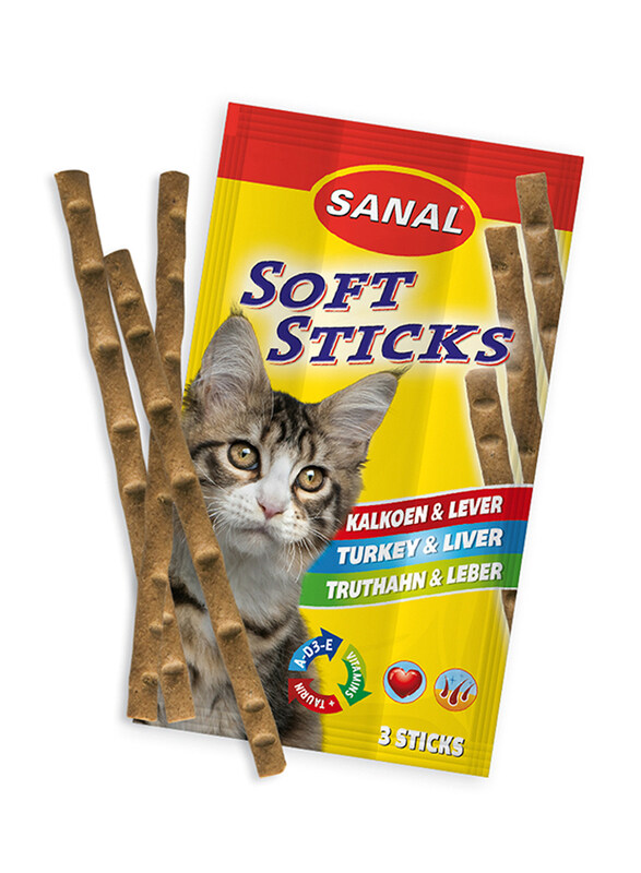 

Sanal Soft Sticks Turkey & Liver Cat Dry Food, 15g