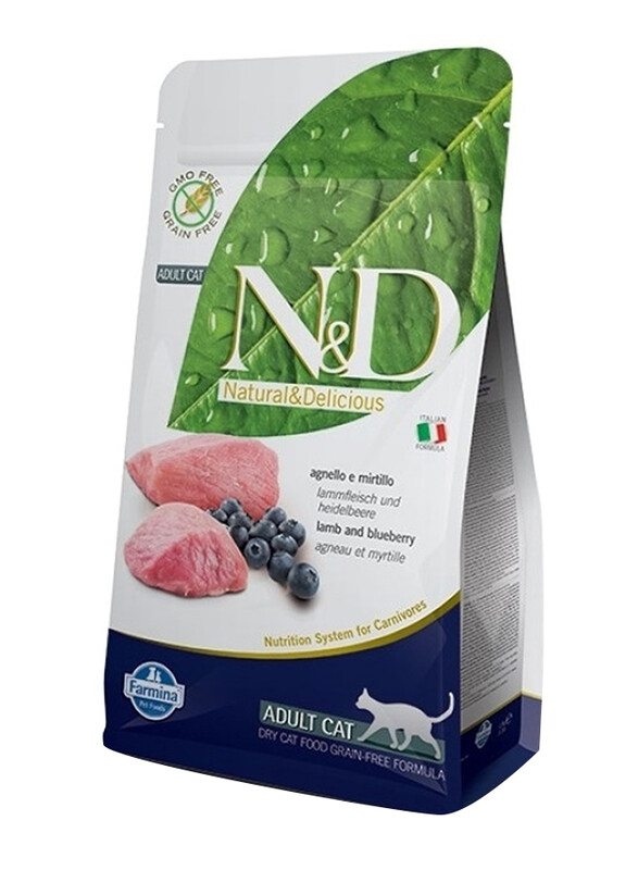 

Farmina N&D Lamb & Blueberry Flavour Dry Adult Cat Food, 300g