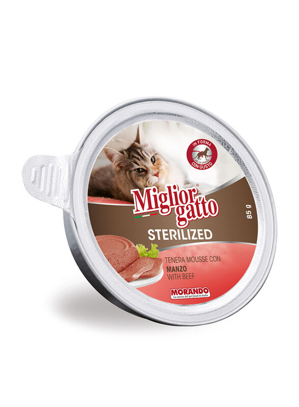 

Miglior Sterilized Mousse with Beef Cat Wet Food, 85g