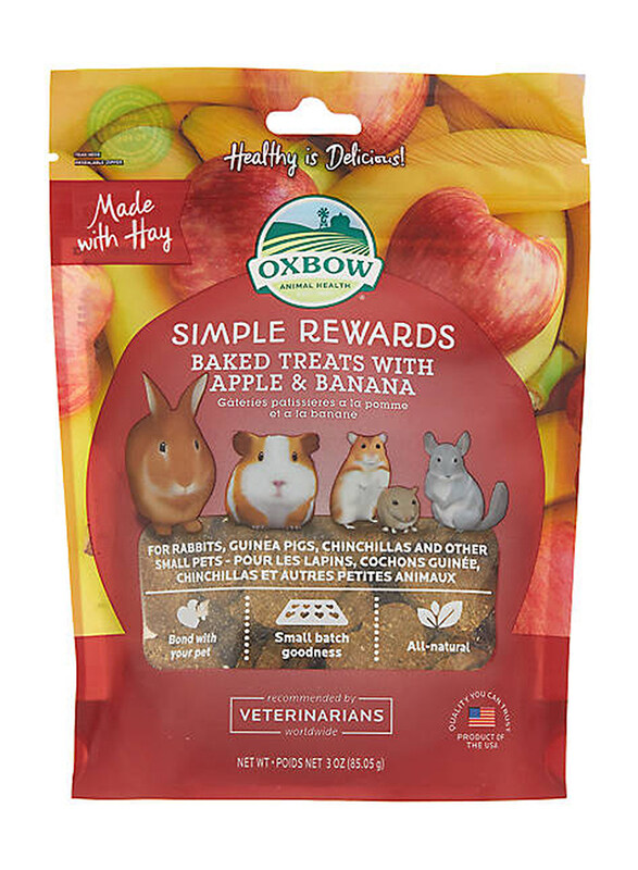 

Oxbow Apple & Banana Baked Small Animals Dry Treats, 85.05g