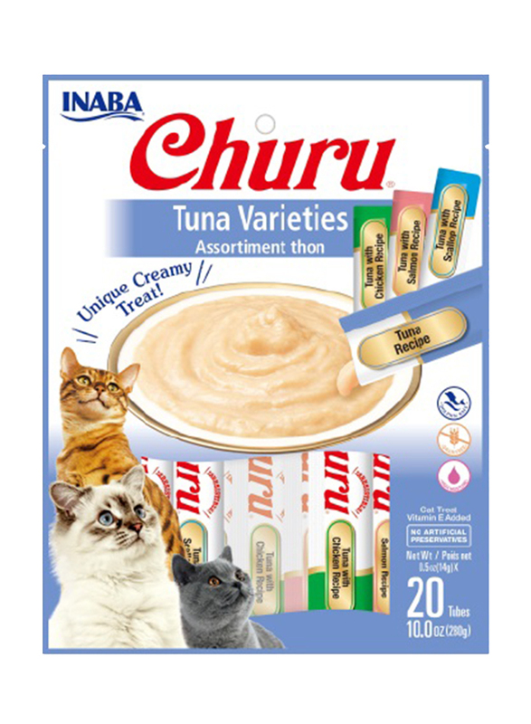 Inaba Churu Tuna Varieties Cat Food, 20 Tubes, 280g