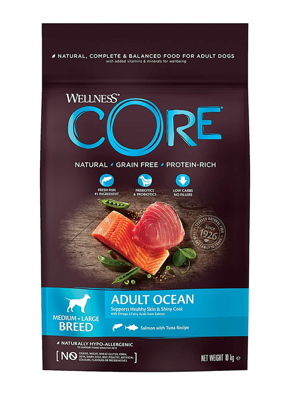 Wellness Core Medium Large Breed Adult Ocean Salmon with Tuna Dog Dry Food, 1.75Kg