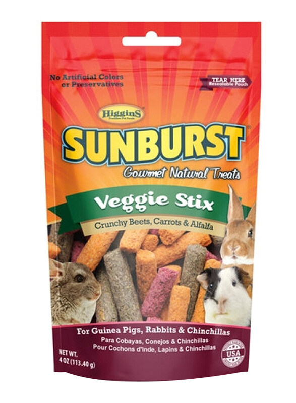 

Higgins Sunburst Treats Veggie Stix Small Animal Dry Food, 4oz